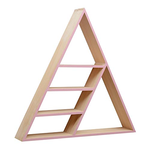 WXQIANG Estantería de esquina triangular flotante de 4 niveles, montado en la pared, estante de madera triangular, estante piramidal, moderno, duradero y protector (color: blanco)