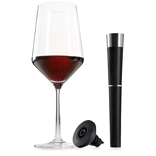 zzysh Conservador Vino y Tapón Vino – Sistema para Conservación de Vino con Argón – Mantiene tu Vino con Todo el Sabor una Vez Abierto