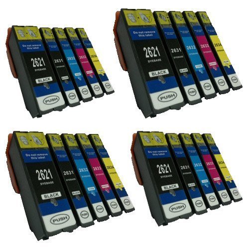 20 cartuchos de tinta compatibles para Epson XP-600 XP-700 XP-800 XP-605 XP-510 XP-810 XP-710 XP-615 XP-610 XP-520 XP-620 XP-625 XP-720 XP-820 BL-T2621 2632 2633 2634 con chip