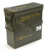 A. Blöchl Talla & Estrecho Original de re-estreno Caja de municiones el U.S. Ejército para 30 Cartuchos Calibre 25 mm Caja de Metal Caja Mun Envase Caja de Metal