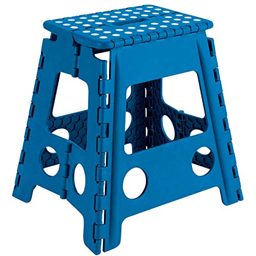 Acan Taburete Plegable PVC Infantil Multiuso MAX 150 kg (Azul, 29 x 22 x 32 cm)