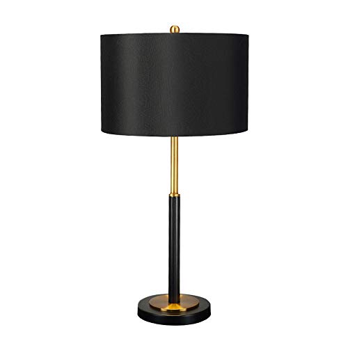 América posmoderna Lámparas de mesa ambiente de lujo Lámpara de mesa de metal Tela lámparas de escritorio simple Dormitorio Sala Sala de Estudio lámpara de escritorio Lámpara de pie exquisito Negro