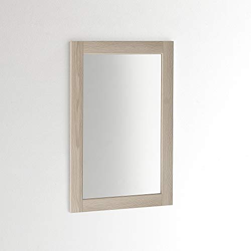 ARHome - Espejo de pared 90 x 60, Ceniza Crema, Color Madera, espejo de pared, fabricado en Italia Nome articolo (titolo)
