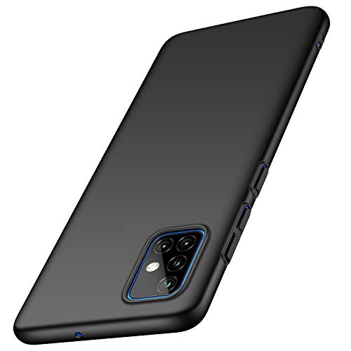Arkour Funda Galaxy A71, Minimalista Ultra Delgado Ligera Carcasa con Liso Superficie Mate Estuche Plastico Rígido Cover Case para Samsung Galaxy A71 (Negro)