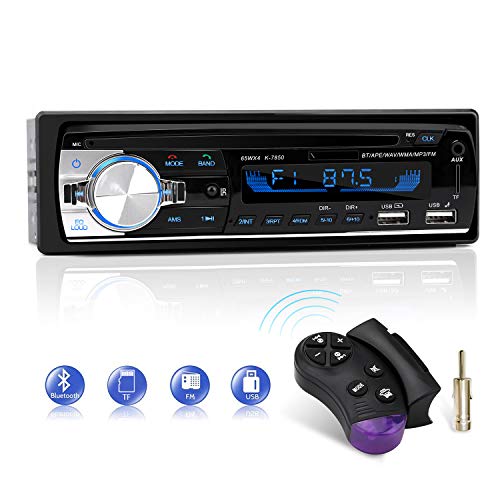 Autoradio Bluetooth, CENXINY FM 4x65W Radio para Coche Llamadas Manos Libres Control Remoto Radio stéreo de Coche con Reproductor de MP3 USB y Bluetooth 4.2, Soporte iOS y teléfono Android