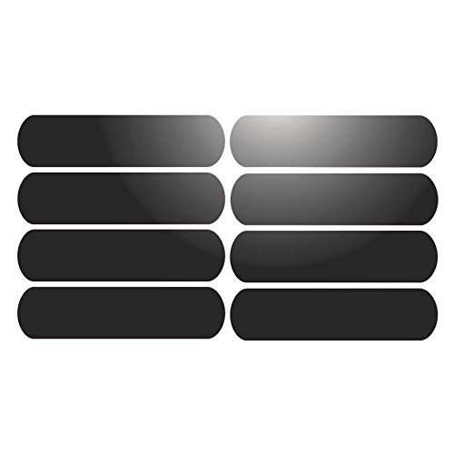 Bandas adhesivas reflectantes para señalización de casco, 8 unidades, 8 x 2 cm, color negro Bandas adhesivas reflectantes para señalización de casco, 8 unidades, 8 x 2 cm, color negro