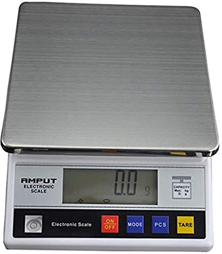 Báscula de laboratorio, báscula de precisión digital, báscula electrónica de alta precisión, báscula de cocina con peeling, memoria e indicador de error 7,5 kg/0,1 G LCD