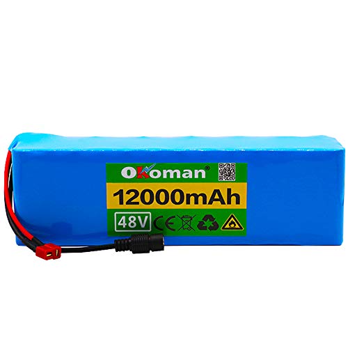 Batería De E-Bike 48 V 12ah 13s3p Alta Potencia 18650 Batería De Iones De Litio para Bicicleta Eléctrica DIY 48 V BMS Protección Batería De E-Bike 48 V 12ah 13s3p Alta Potencia 18650 Batería De Iones De Litio para Bicicleta Eléctrica DIY 48 V BMS Protección