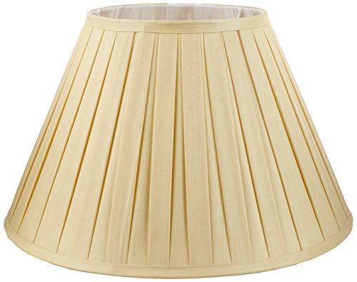Better & Best Pantalla de lámpara de seda, tabla ancha, de 50 cm, color amarillo