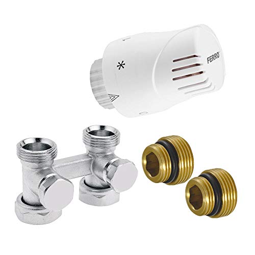 BFG Termostato de 2 piezas, para radiadores, Cabezal GT12 M30x1.5 | válvula de radiador de dos tubos forma recta GZ3 / 4 ”xGW3 / 4” o GZ3 / 4 ”xGZ1 / BFG Termostato de 2 piezas, para radiadores, Cabezal GT12 M30x1.5 | válvula de radiador de dos tubos forma recta GZ3 / 4 ”xGW3 / 4” o GZ3 / 4 ”xGZ1 /