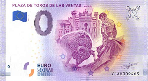 # Billete de 0 Euros España Plaza de Toros de Las Ventas Madrid VEAB 2019-2