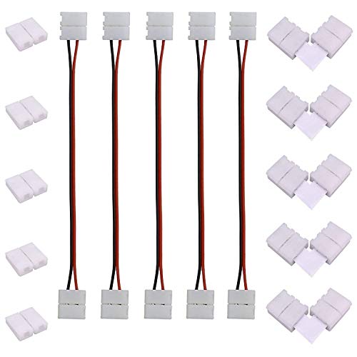 BoHong Conector de Esquina de Tira LED de 2 pines Cable de Extensión de Cinta LED para Tira de LED SMD 3528 2835 de 8 mm de Ancho 2 Pin LED Strip Connector Rápido Adaptador en forma de L de Banda LED BoHong Conector de Esquina de Tira LED de 2 pines Cable de Extensión de Cinta LED para Tira de LED SMD 3528 2835 de 8 mm de Ancho 2 Pin LED Strip Connector Rápido Adaptador en forma de L de Banda LED