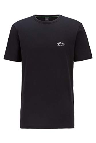BOSS tee Curved Camiseta, Negro (Black 9), M para Hombre