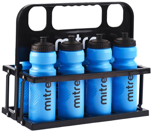 Botellas de agua de 80 cl y caja de plástico Mitre