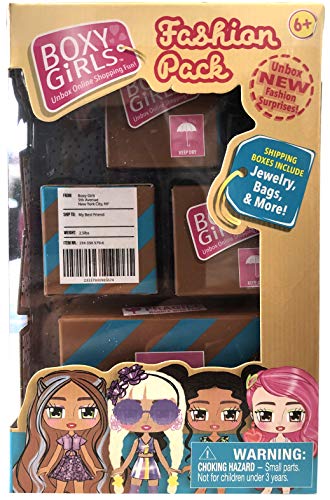 BOXY GIRLS El Pack de Moda para Las muñecas Fashionista Que Van a Hablar de Ellas – Vista en la televisión, 4 Paquetes Shopping|
