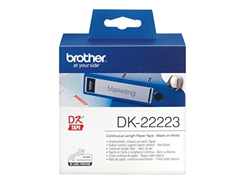 Brother DK22223 - Cinta Continua de Papel térmico (Blanca), Ancho: 50 mm, Longitud: 30.48 m, para impresoras de Etiquetas QL