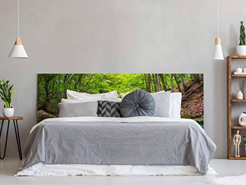 Cabecero Cama Río Profundo en Bosque de la montaña 150x60cm | Diponible en Varias Medidas | Cabecero Ligero, Elegante, Resistente y Económico