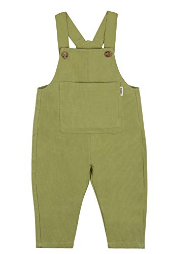 Camilife Bebés Infante Niños Niña Denim Pantalones de Peto Vintage Retro Overol Mono Pantalón de Peto Algodón Jeans Pantalones con Tirante Suave Dulce para 1-4 años de Edad - Verde Talla 100