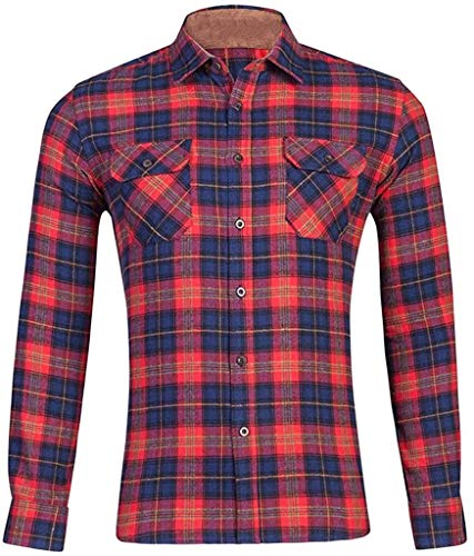 Camisa De Manga Larga Casual Camisa Modernas Leñador De 2020 De Los Nuevos Hombre con Causal De Tela Escocesa Ajuste Delgado De Cobertura Cuello De La Camisa con Camisa A Cuadros con Dos Bolsillos