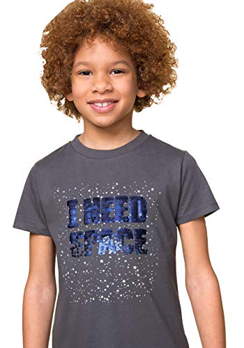 Camiseta de Manga Corta para niño con Lentejuelas Reversibles. (9-10)