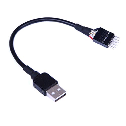 Conector USB de 9 pines para placa base macho a USB 2.0 tipo A macho de 7,8 pulgadas.