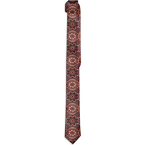 Corbata Diseño de azulejos vintage con motivos ovalados Mandala otomana Figuras ornamentales, corbatas para hombres