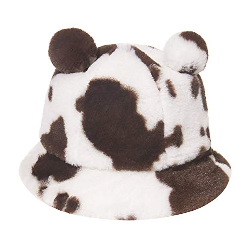 Corlidea Sombrero de pescador Tie-Dye Plus de terciopelo grueso, resistente al viento, estampado de leopardo, cálido gorro de lavabo con orejas de animales Corlidea Sombrero de pescador Tie-Dye Plus de terciopelo grueso, resistente al viento, estampado de leopardo, cálido gorro de lavabo con orejas de animales