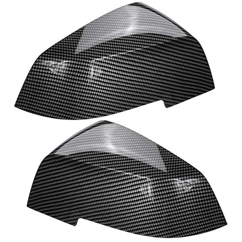 Cubierta del Espejo Retrovisor 1 par de tapa de cubierta de espejo de ala de carbono negro compatible con BMW 1 Serie 2 Series 3 Series 4 Series F20 F21 F22 F30 F31 F32 F33 F35 F36 X3 Espejo de puerta