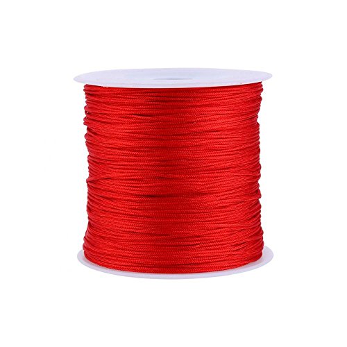 Cuerda de Nylon, Haofy Cordón de Nylon, 100m x 0.8mm Cordón de Hilo de Reborde, con Varios Colores, Cuerda Trenzada para DIY Tejer Pulsera, Collar, Joyas, Nudo Chino o Manualidades, Rojo Cuerda de Nylon, Haofy Cordón de Nylon, 100m x 0.8mm Cordón de Hilo de Reborde, con Varios Colores, Cuerda Trenzada para DIY Tejer Pulsera, Collar, Joyas, Nudo Chino o Manualidades, Rojo