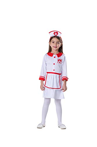 Dress Up America Disfraz de Enfermera de la Cruz Roja para niños Lindos, Talla 1-2 años (Cintura: 61-66, Altura: 84-91cm) (549-T2)