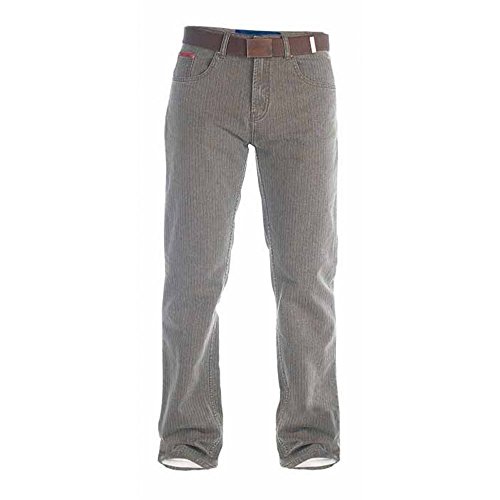 Duke London - Pantalones de Pana con cinturón Incluido Modelo Brian Bedford para Hombre (96cm - Largo) (Marrón)