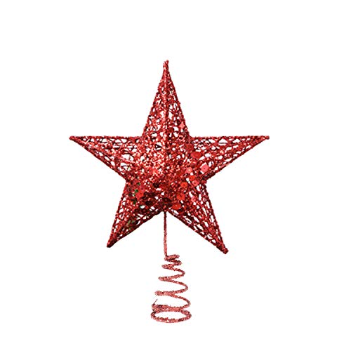 Estrella Arbol Navidad Roja, 20cm