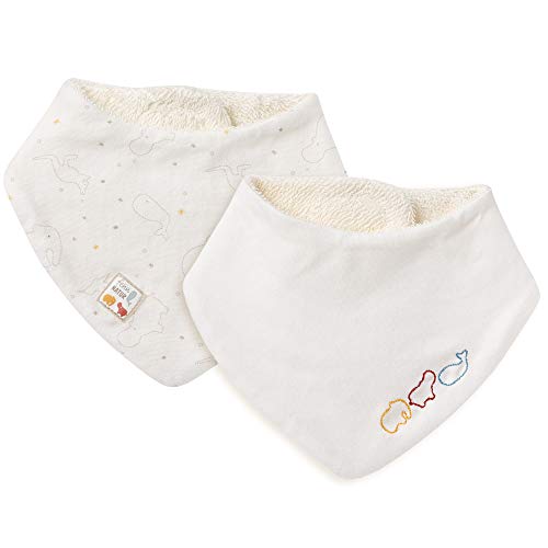 Fehn 056280 - Juego de 2 baberos triangulares orgánicos con cierre de velcro para bebés y niños pequeños de 0 a 12 meses, tamaño: 40 x 13 cm Fehn 056280 - Juego de 2 baberos triangulares orgánicos con cierre de velcro para bebés y niños pequeños de 0 a 12 meses, tamaño: 40 x 13 cm