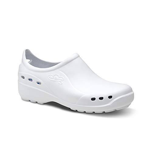 Feliz Caminar - Flotantes Shoes, Zapato Sanitario, Blanco, 38 EU