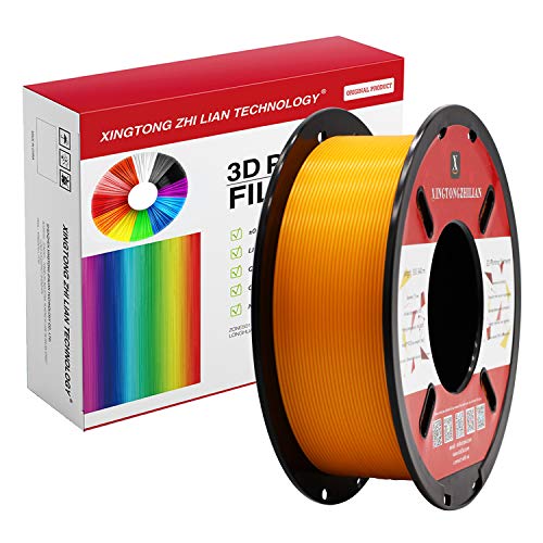 Filamento PLA para impresora 3D de 1,75 mm, filamento de impresión 3D PLA para impresora 3D y bolígrafo 3D, precisión dimensional +/- 0,02 mm, 1 kg 1 bobina（naranja）