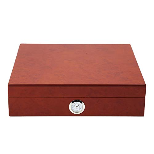 Fishlor Caja de cigarros de Madera, Mini Caja de cigarros Humidor portátil Caja de cigarros Caja de Almacenamiento de contenedores de Cigarrillos de Madera Vintage(marrón)