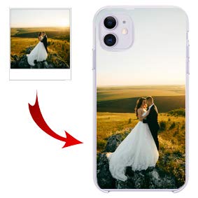 Funda iPhone 11 Funda Personalizada con tu Foto o Texto Funda Transparente de Gel TPU