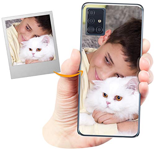 Funda Personalizada para Samsung Galaxy A51 5g con tu Foto, Imagen o Escritura - Estuche Suave de Gel TPU Transparente - Impresión