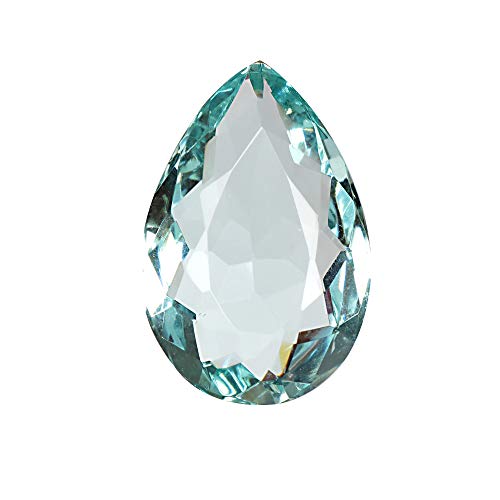 GEMHUB Aguamarina, color azul cielo, 52,10 quilates, brillante forma de pera, translúcida, piedra preciosa suelta