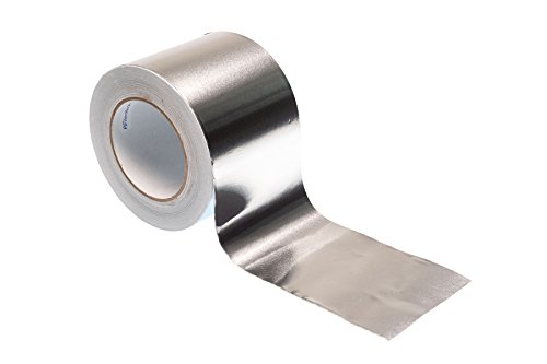 Gocableties - Cinta adhesiva de aluminio (50 m x 100 mm, alta calidad, resistente), plateado