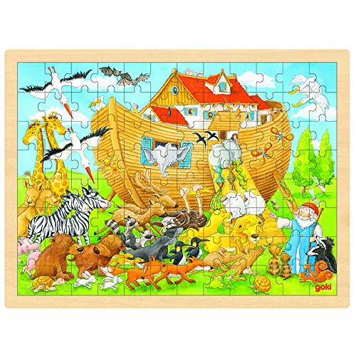 GOKI- Puzzles de maderaPuzzles de maderaGOKIPuzzle, Entrar en la Arca de Noé, Multicolor (1)