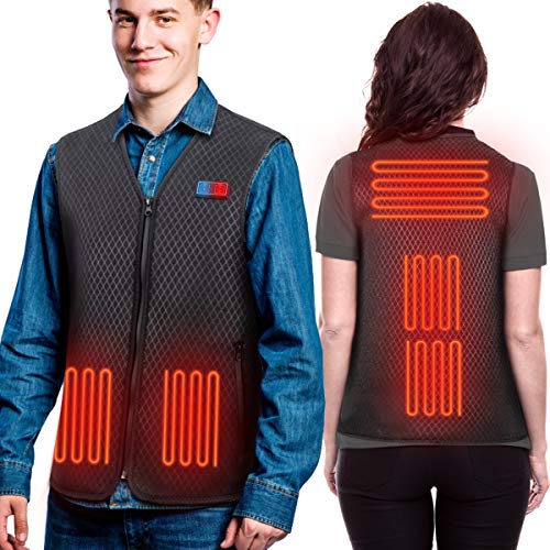 GROLEOA Chaleco térmico eléctrico de Invierno cálido USB para Mujeres y Hombres, Calentador de Cuerpo eléctrico térmico con 3 Niveles de Calor, al Aire Libre XXL, Chaleco cálido para Motocicleta, GROLEOA Chaleco térmico eléctrico de Invierno cálido USB para Mujeres y Hombres, Calentador de Cuerpo eléctrico térmico con 3 Niveles de Calor, al Aire Libre XXL, Chaleco cálido para Motocicleta,