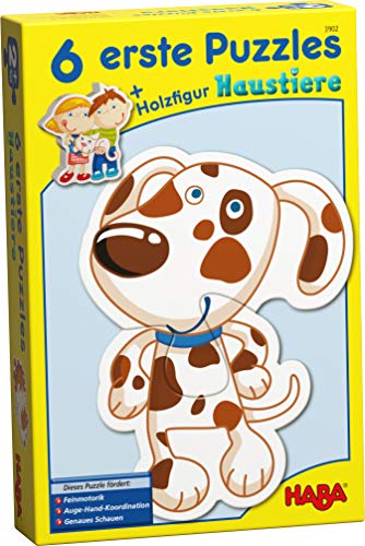 Haba-3902 6 Primeros Puzzles – Animales doméstico Puzle Infantil, Multicolor (3902)