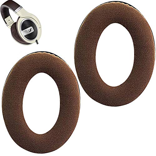 HD598 - Almohadillas de repuesto para auriculares HD599 (compatibles con auriculares Sennheiser HD 599, parte trasera abierta), color marrón