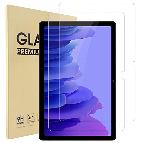 Hianjoo 2 Piezas Pantalla Protector Compatible con Samsung Galaxy Tab A7 10.4", Premium Cristal Tablet Salvapantallas Vidrio Templado para SM-T500/T505[9H Dureza][Alta Claridad][Sin Burbujas]