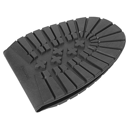 Hoseten Reemplazo de reparación de Suela Completa en la Parte Inferior del Zapato, Zapatos Suaves Antideslizantes, Media Suela y Tacones de Goma, Zapatos de reparación(Black Forefoot)