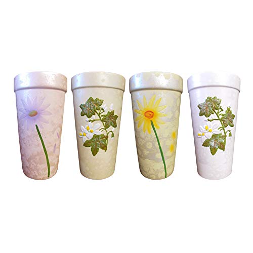 Humidificador de 4 piezas de cerámica con diseño de flores marmoladas para fijación al radiador, radiador, radiador, difusor a1673 Humidificador de 4 piezas de cerámica con diseño de flores marmoladas para fijación al radiador, radiador, radiador, difusor a1673