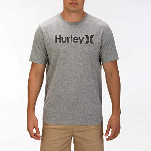 Hurley M One&Only Push-Through S/S tee Camiseta, Hombre, Olive Grey, S