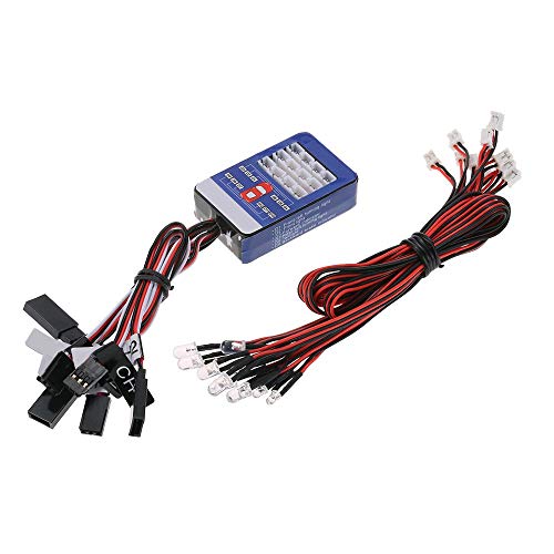 ICQUANZX 12 Sistema de iluminación LED Kit de Freno de dirección Simulación Inteligente Luces de Destello para Modelos a Escala 1/10 RC Car Yokomo Tamiya HSP HPI AXIAL RC4WD Traxxas ICQUANZX 12 Sistema de iluminación LED Kit de Freno de dirección Simulación Inteligente Luces de Destello para Modelos a Escala 1/10 RC Car Yokomo Tamiya HSP HPI AXIAL RC4WD Traxxas