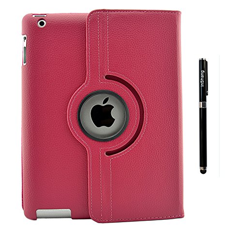 inShang Funda Case Compatible con iPad Case 2 iPad 3 iPad Funda 4, 360 Grados de rotacion, Smart Cover con Inteligente de sueno/Despertar Pluma